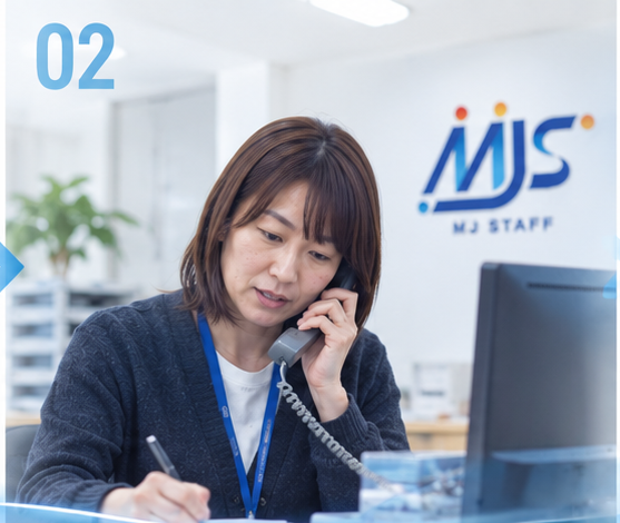 STEP 02 電話面談・登録